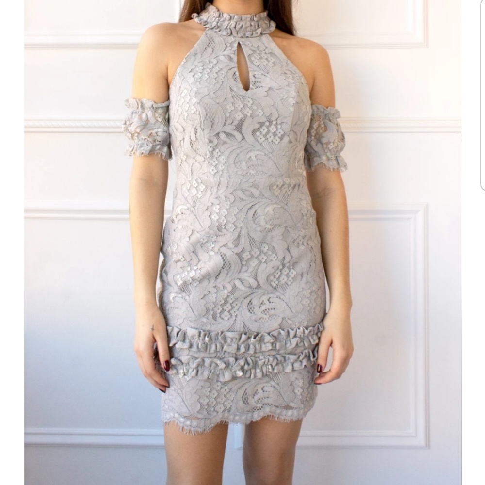 Eloquinn Lace Dress - gray